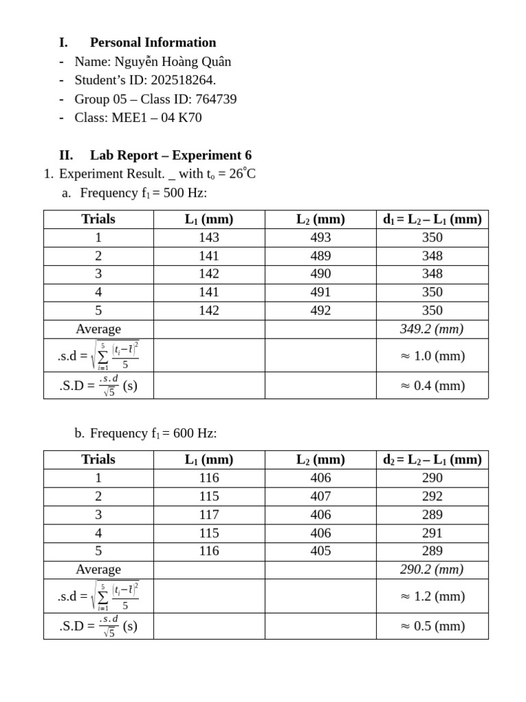 Experiment 06 - Lab Report | PDF