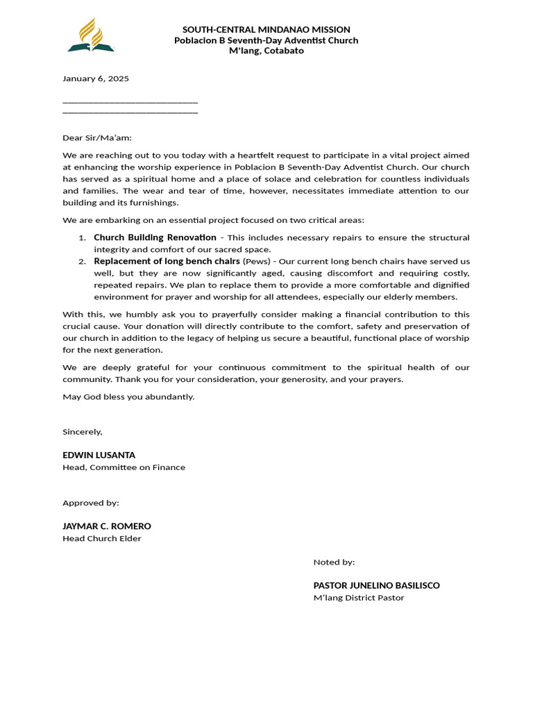 Solicitation Letter Template | PDF