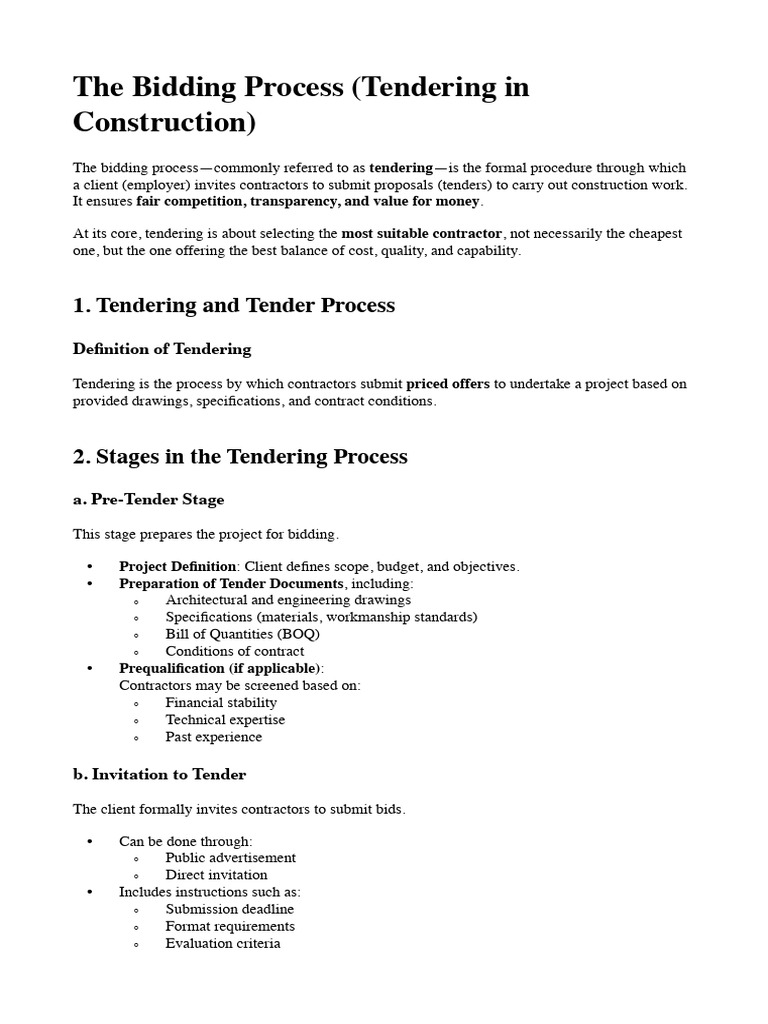 The Bidding Process | PDF | Business