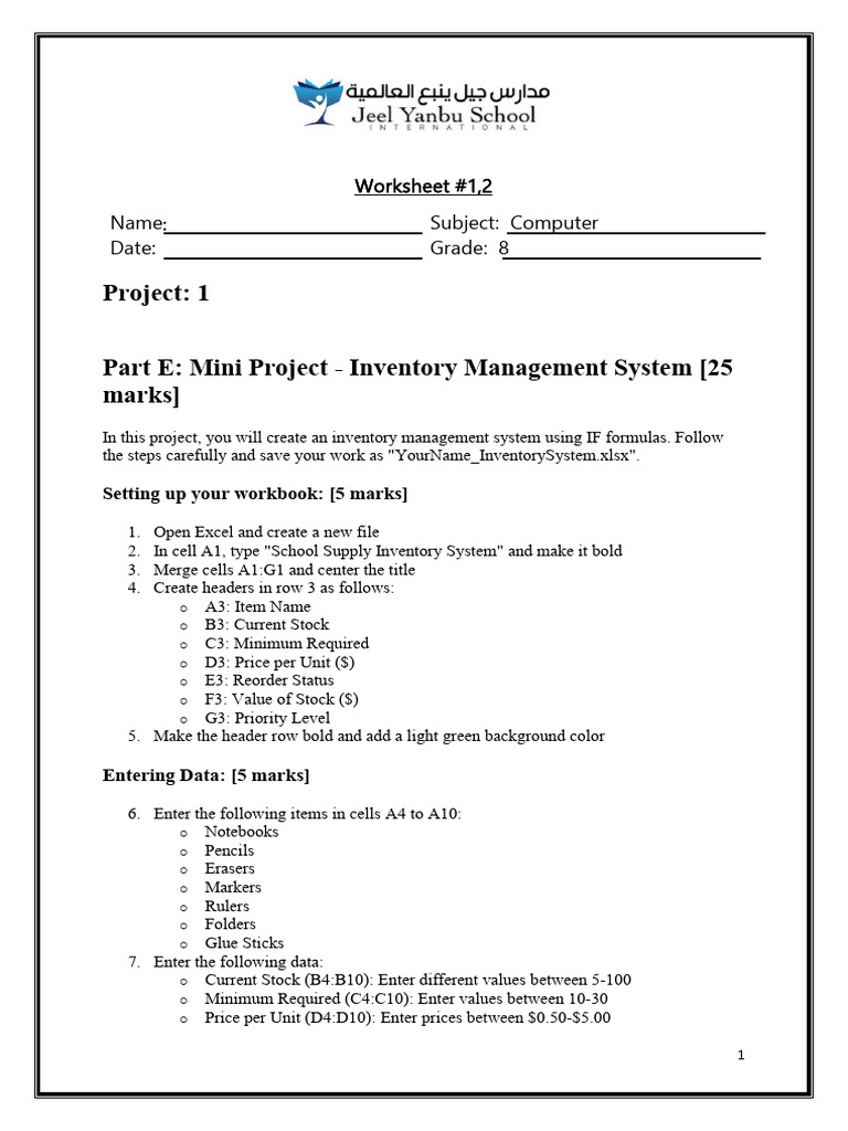 Computer Revision Practical Projects End of Term Practical Exam | PDF ...
