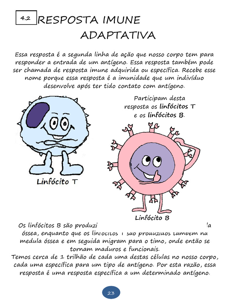 Resposta Imune Adaptativa | PDF | Célula T | Sistema imunológico