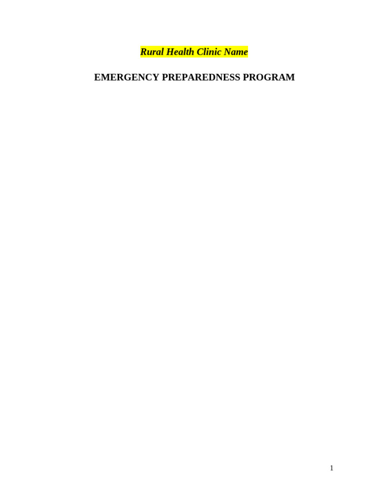 Emergency Preparedness Program Template | PDF | Emergency Management ...