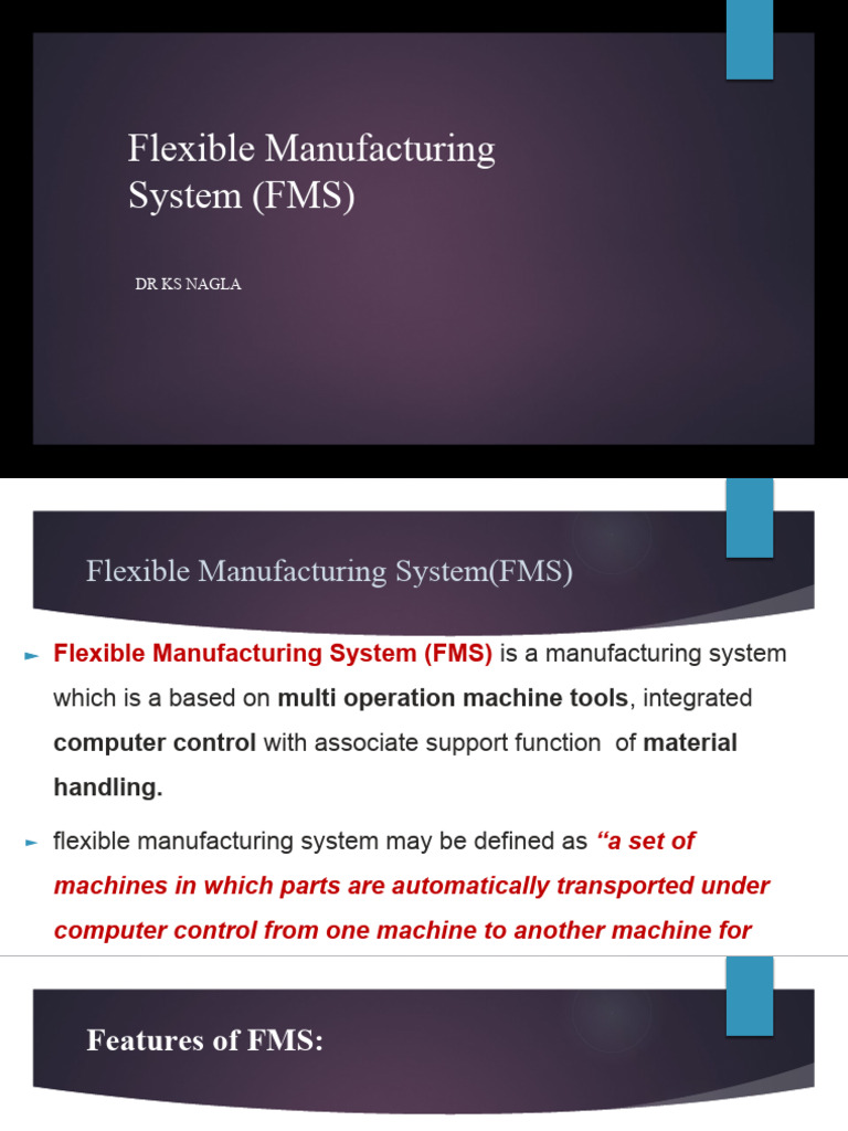 Flexible Manufacturing System (Fms) | PDF | Machines | Inventory