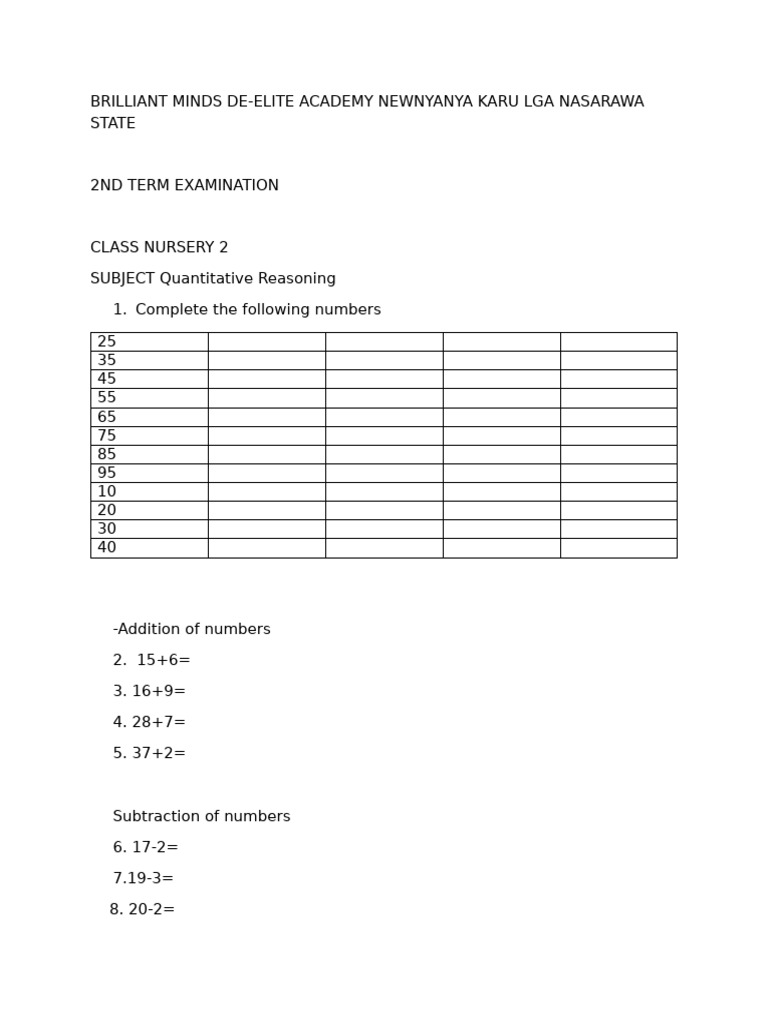 Quantitative Reasoning Exam | PDF