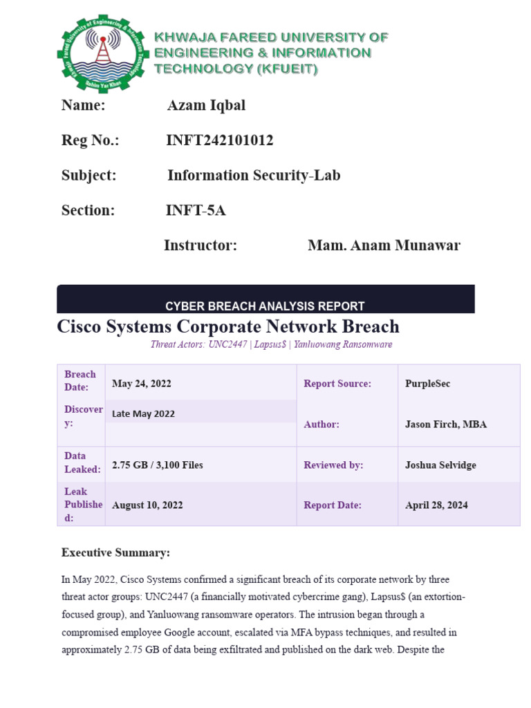 Is-lab Final 101739 | PDF | Security | Computer Security