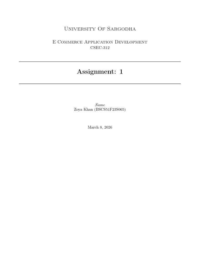 BGU Assignment Template | PDF