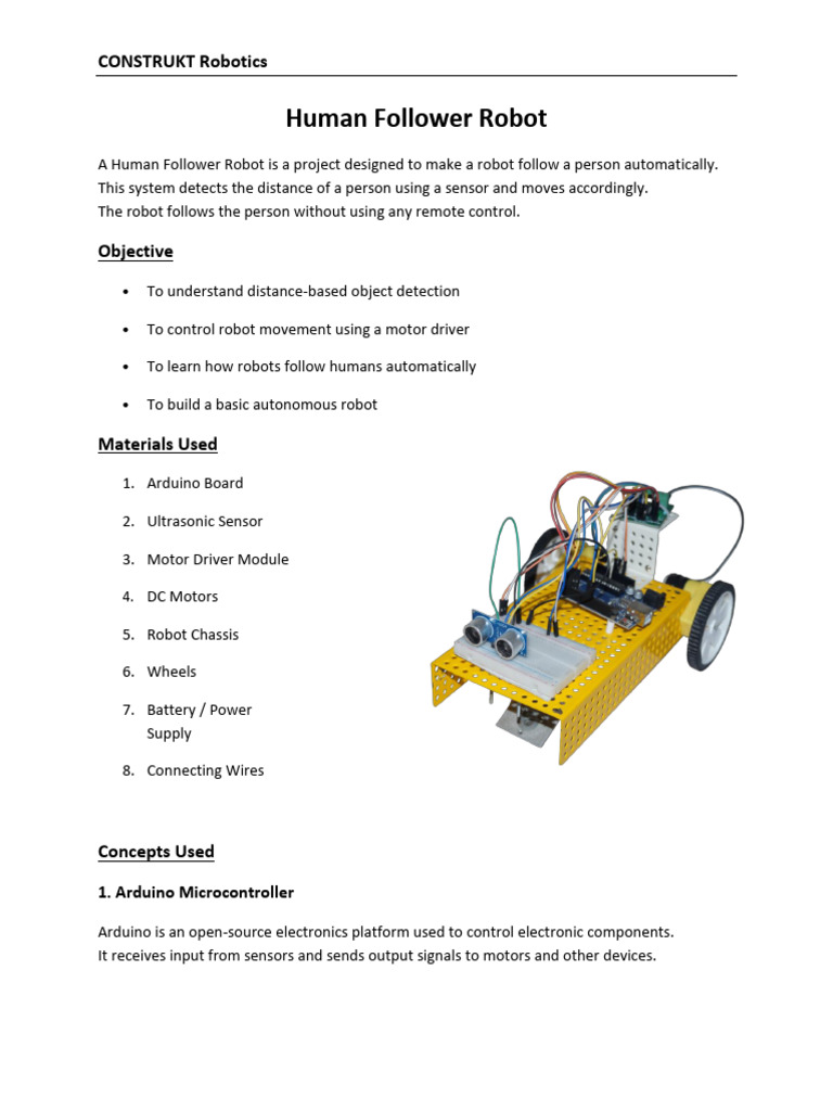 Human Follower Robot | PDF