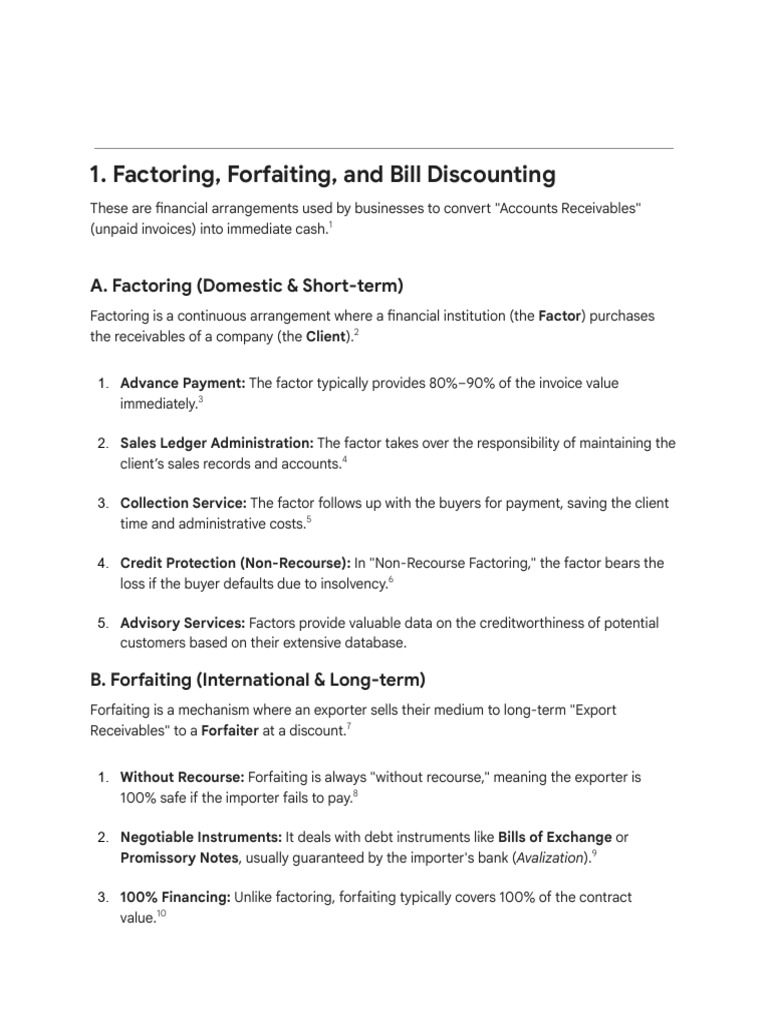 FS unit -4 | PDF | Factoring (Finance) | Credit