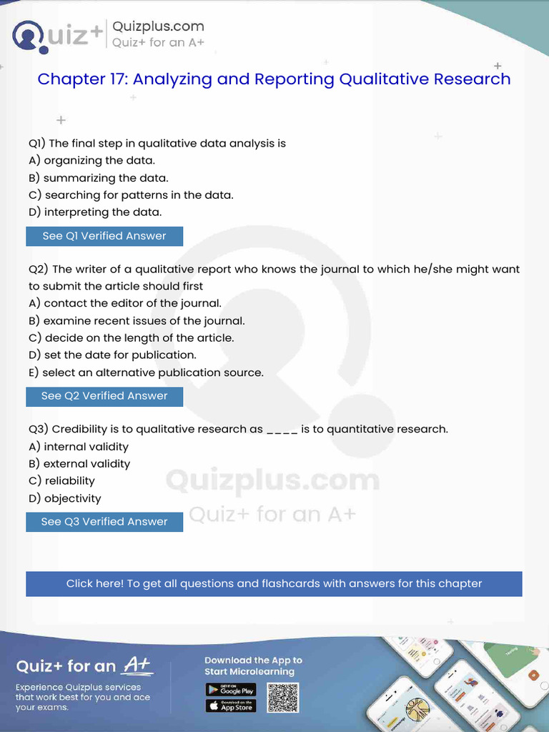 The Final Step in Qualitative Data Analysis Is | PDF | Sampling ...