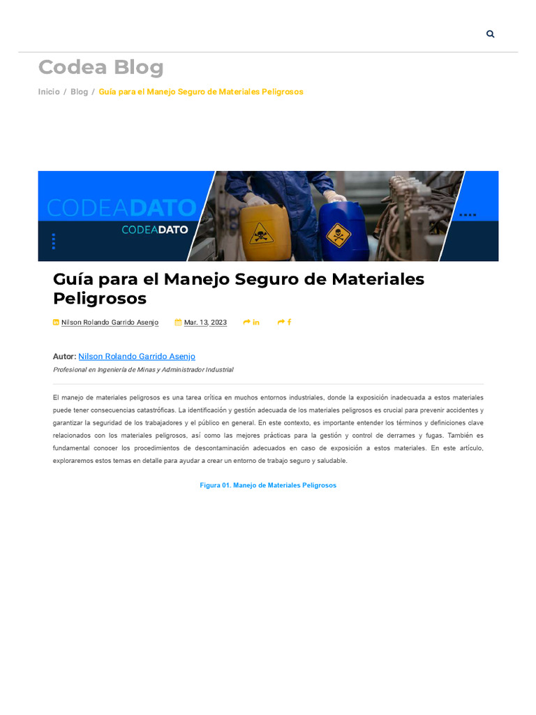 manejo de materiales | PDF | Mercancías peligrosas | Combustión