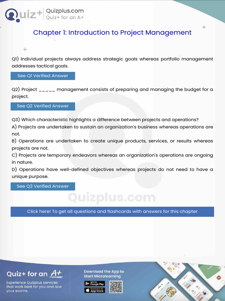 Individual Projects Always Address Strategic Goals Whereas Portfolio ...