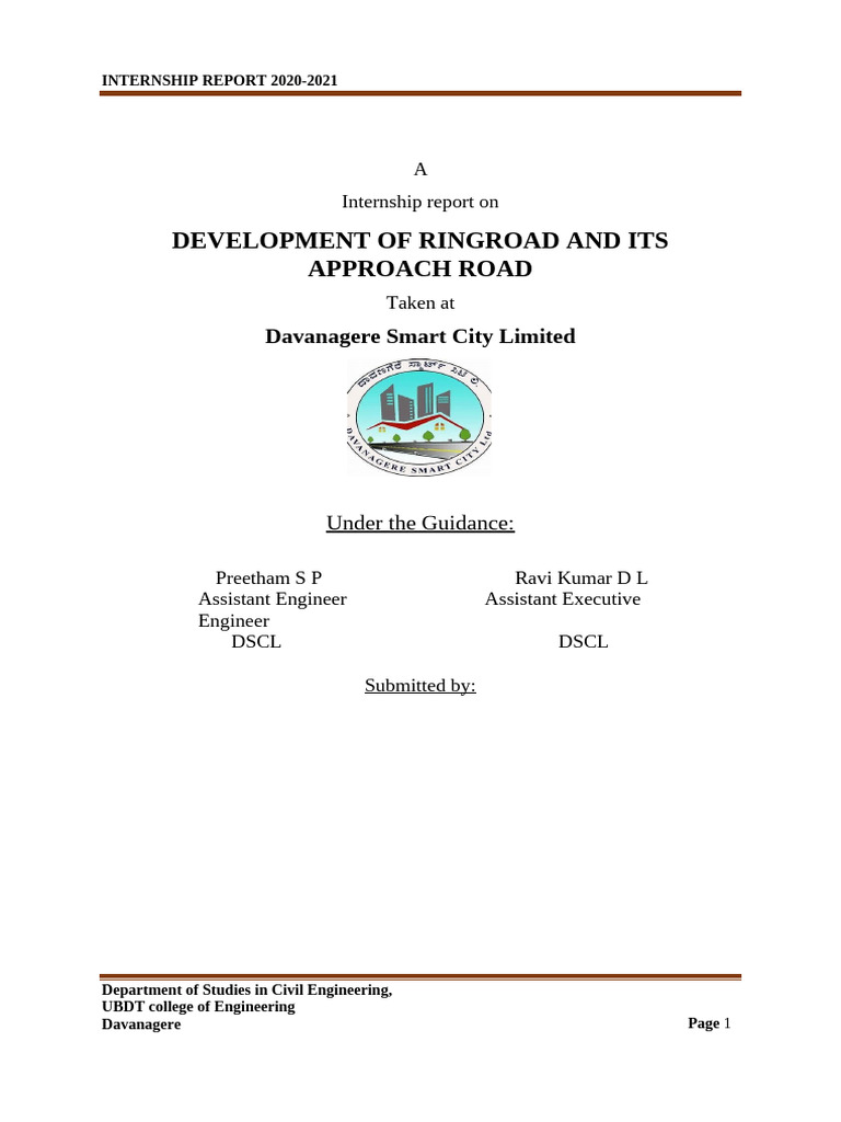 Ring Road Internship Report 2020-2021181 (Repaired) | PDF | Concrete ...