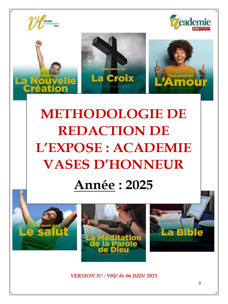 Methodologie D'expose Academie v.05. 06.06.2025 | PDF