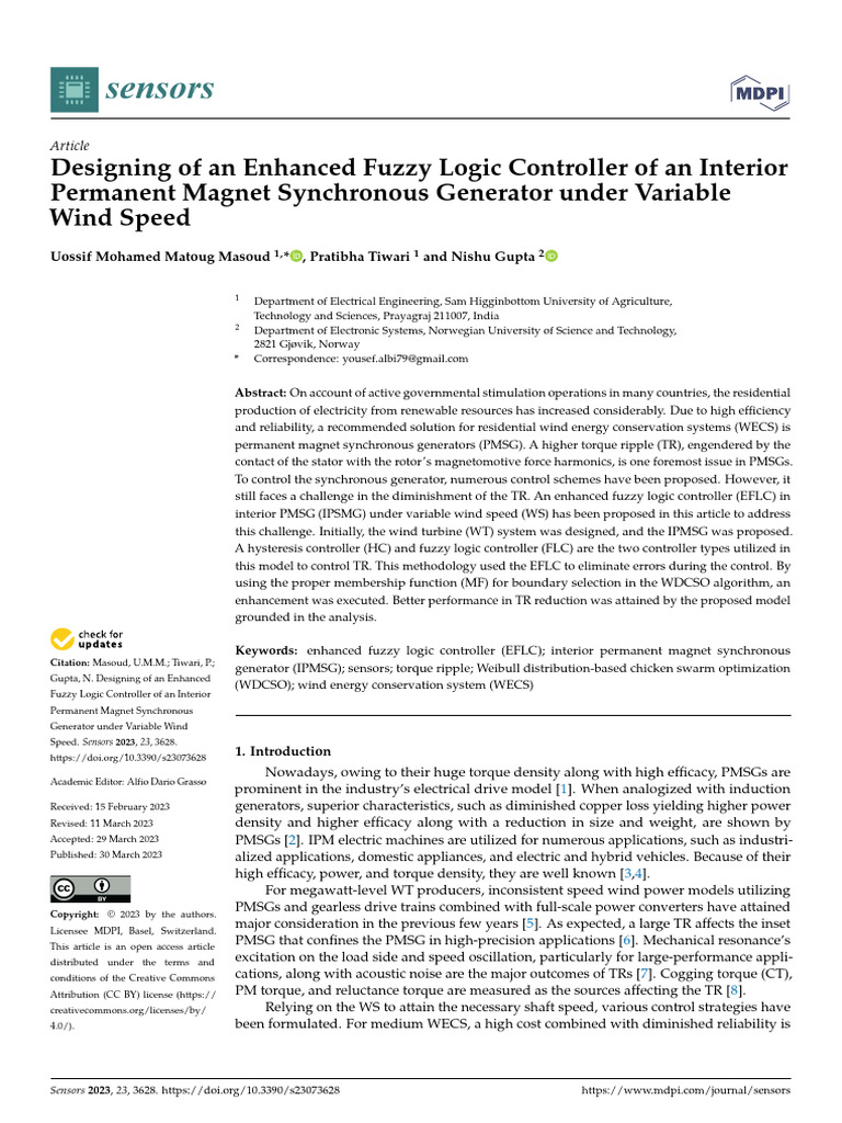 Designing of an Enhanced Fuzzy Logic Controller of an Interior | PDF ...