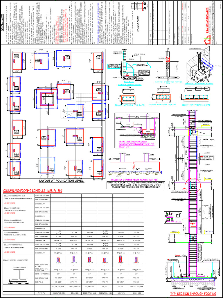 Foundation Layout 11 | PDF | Concrete | Architectural Design
