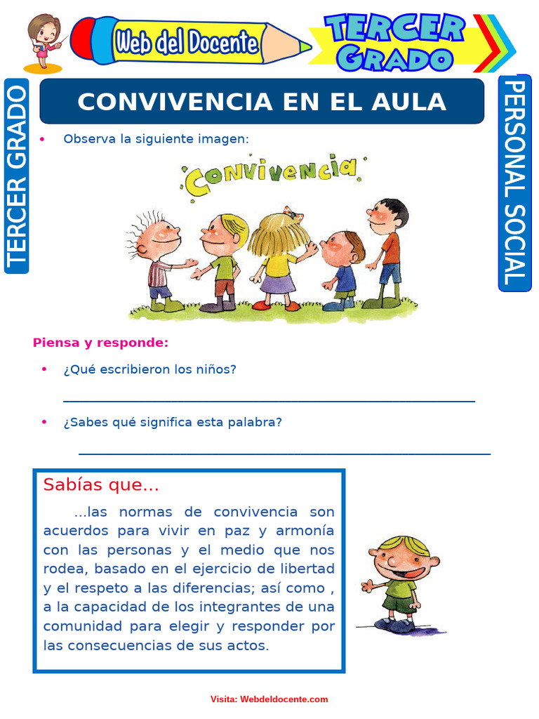 Convivencia en El Aula Para Tercer Grado de Primaria | PDF