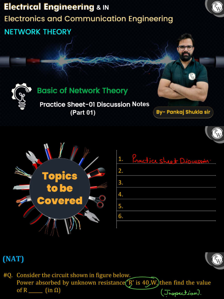 Basics of Network Theory Practice Sheet 01 Discussion Notes (Part 01) | PDF