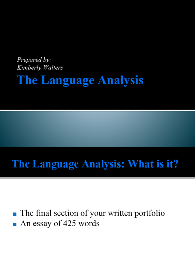 Creating the Language Analysis | PDF | Linguistics | Human Communication