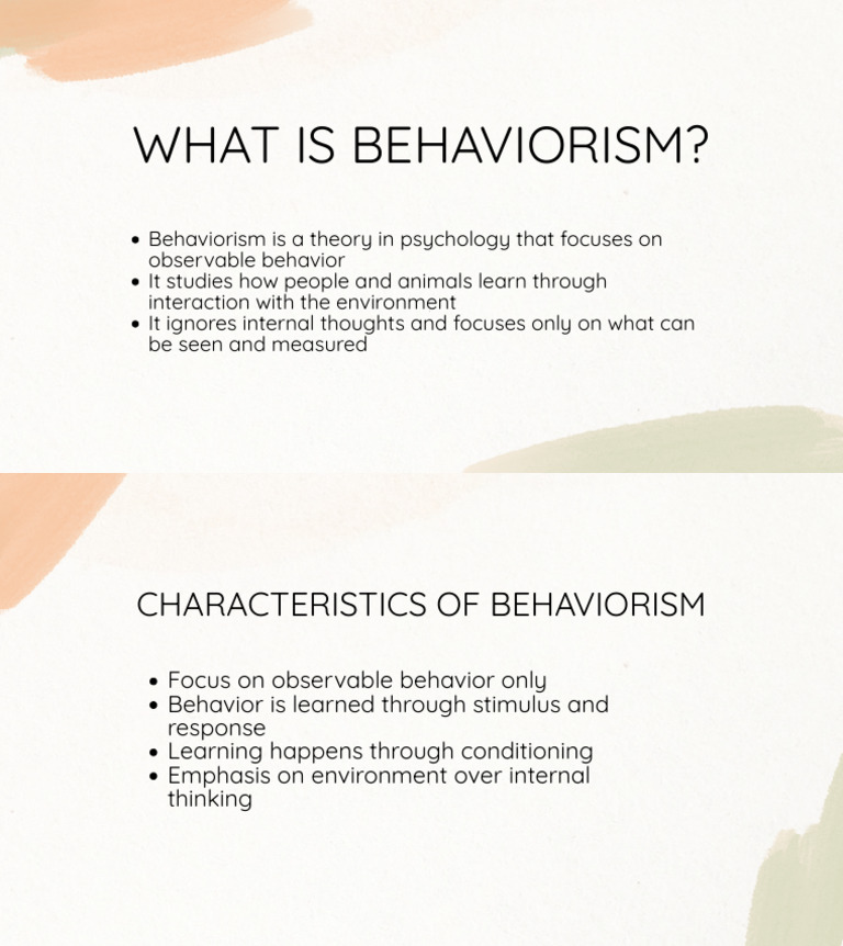 Behaviorism is a Theory in Psychology That Focuses on Observable ...