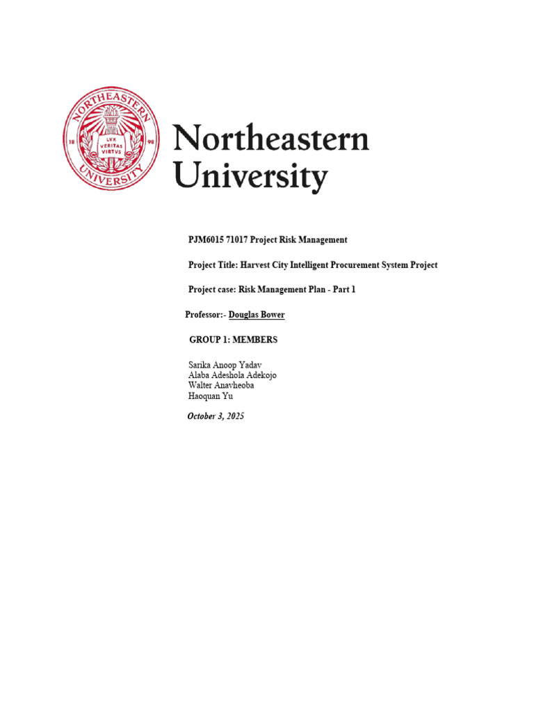 GA 3 Risk Management Plan | PDF | Risk Management | Risk