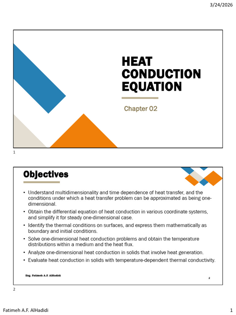 Topic 02 Heat Conduction | PDF | Thermal Conduction | Heat Transfer