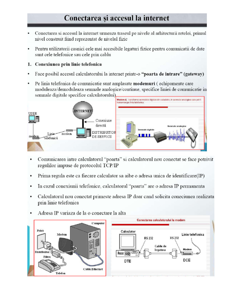 Reteaua Internet- Conectare Browser Web | PDF