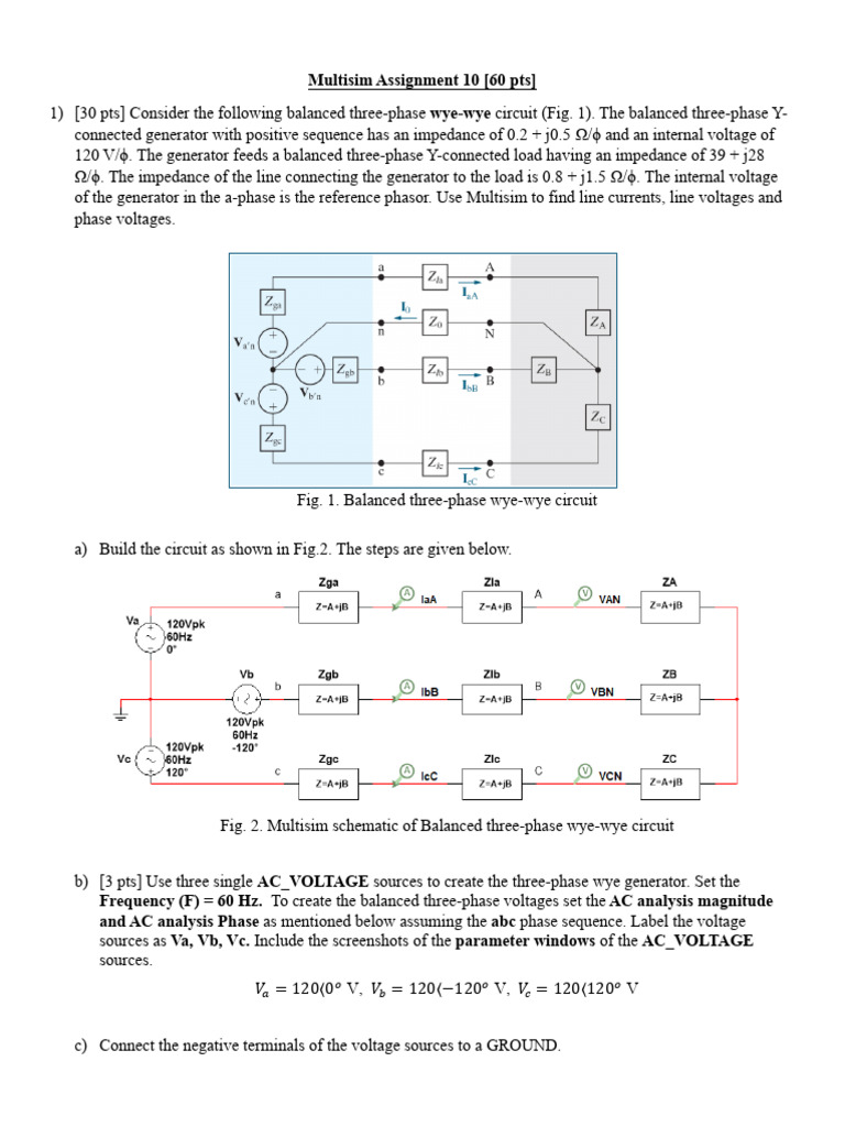 Multisim Assignment 10 | PDF | Electrical Impedance | Alternating Current