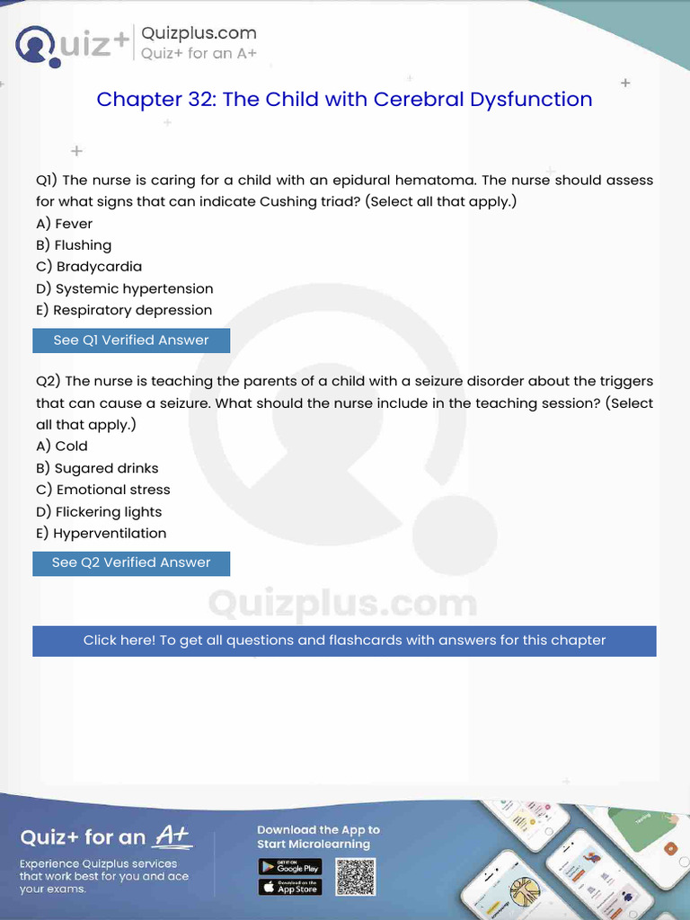 The Nurse is Caring for a Child With an Epidural Hematoma the Nurse ...
