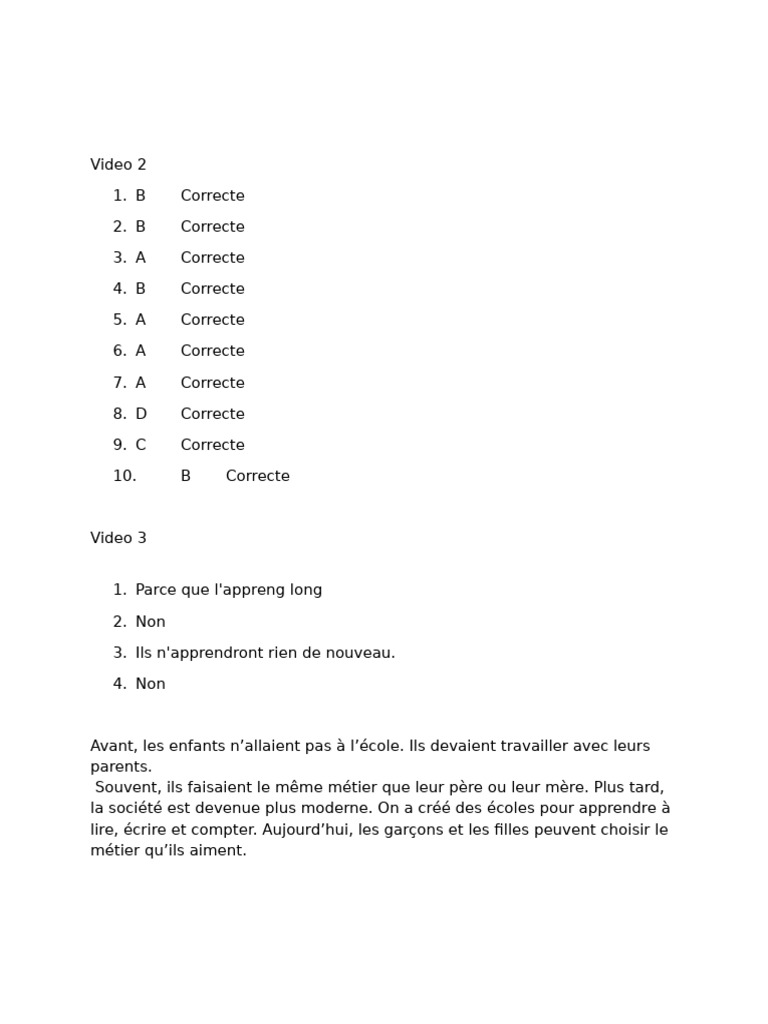 French Homework March 3 | PDF