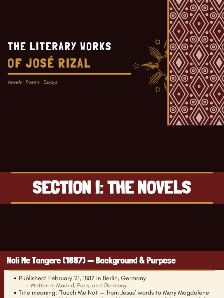 The Literary Works of Jose Rizal | PDF