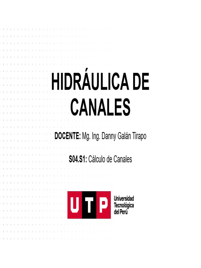 S04_S1_ Material de Clase | PDF | Descarga (hidrología) | Mecánica de ...