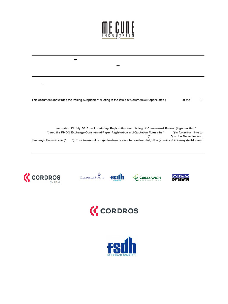 02. Mecure Series 4 Pricing Supplement | PDF | Banks | Money