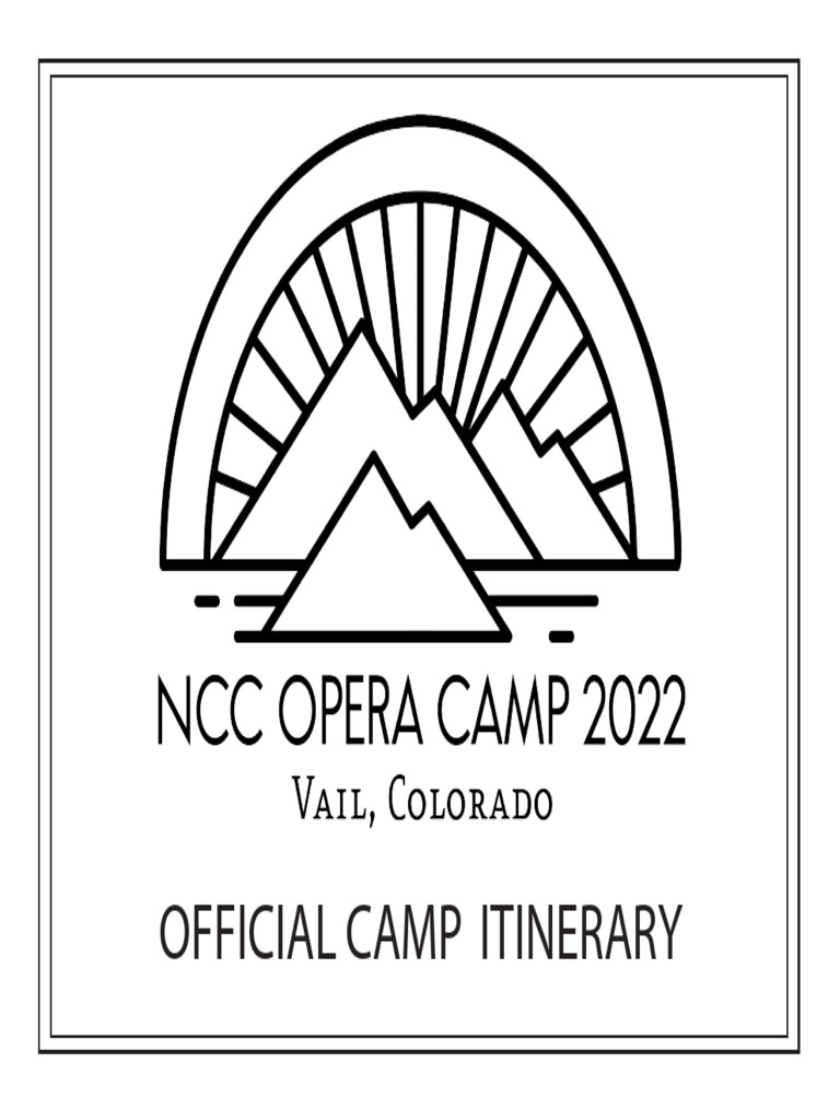 2022 Opera Camp Itinerary.01 | PDF