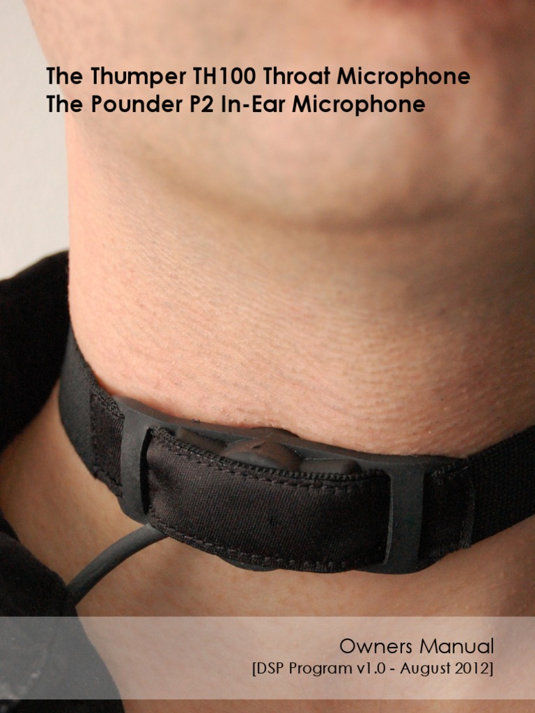 Thumper TH100 Owners Manual.v1.0 | Implied Warranty | Microphone