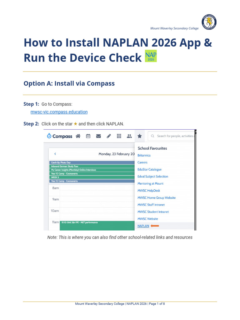 How_to_Install_NAPLAN_2026_App_&_Run_the_Device_Check (1) | PDF | Icon ...