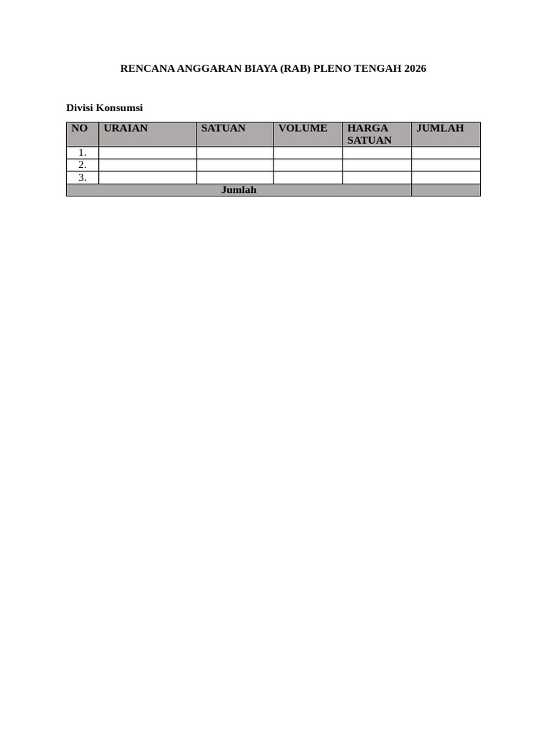 Template Rab Pleno Tengah 2026 (1) | PDF