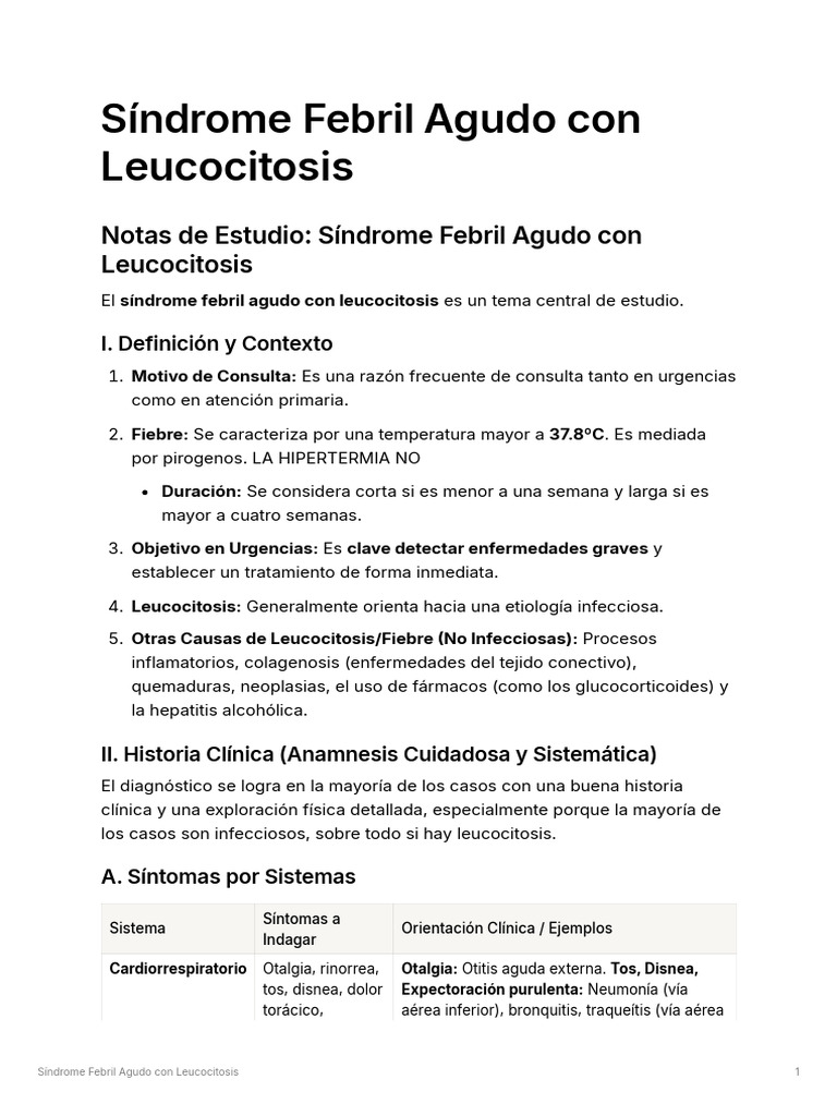 Fiebre , Sd Febril | PDF | Septicemia | Tos