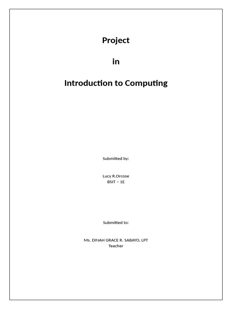 CC101 Project | PDF