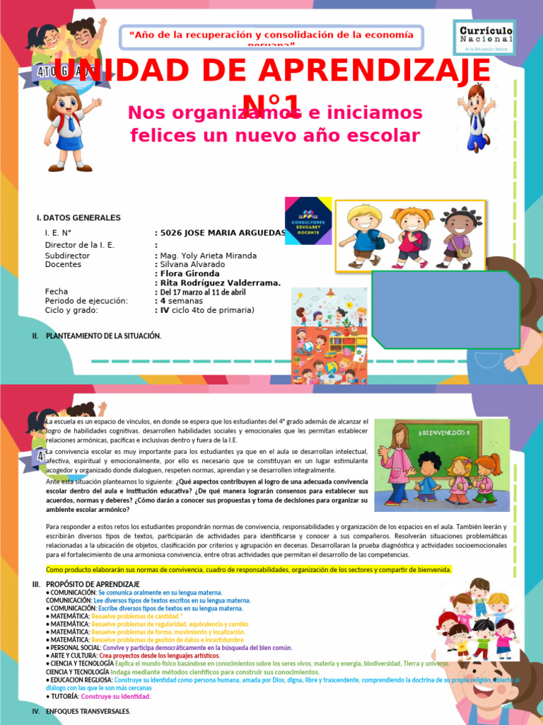Unidad de Aprendizaje 1 | PDF | Aprendizaje | Datos