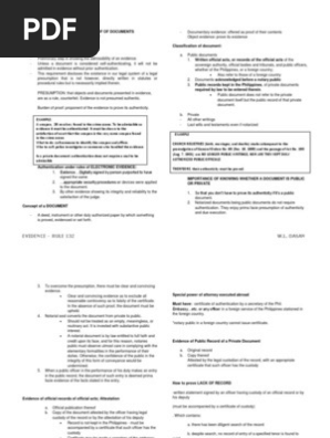 Evidence Rule 132 (authentication of documents) riano