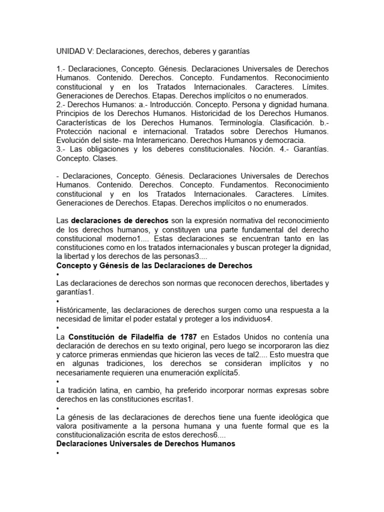 Unidad 5 | PDF | Derechos humanos | Derechos