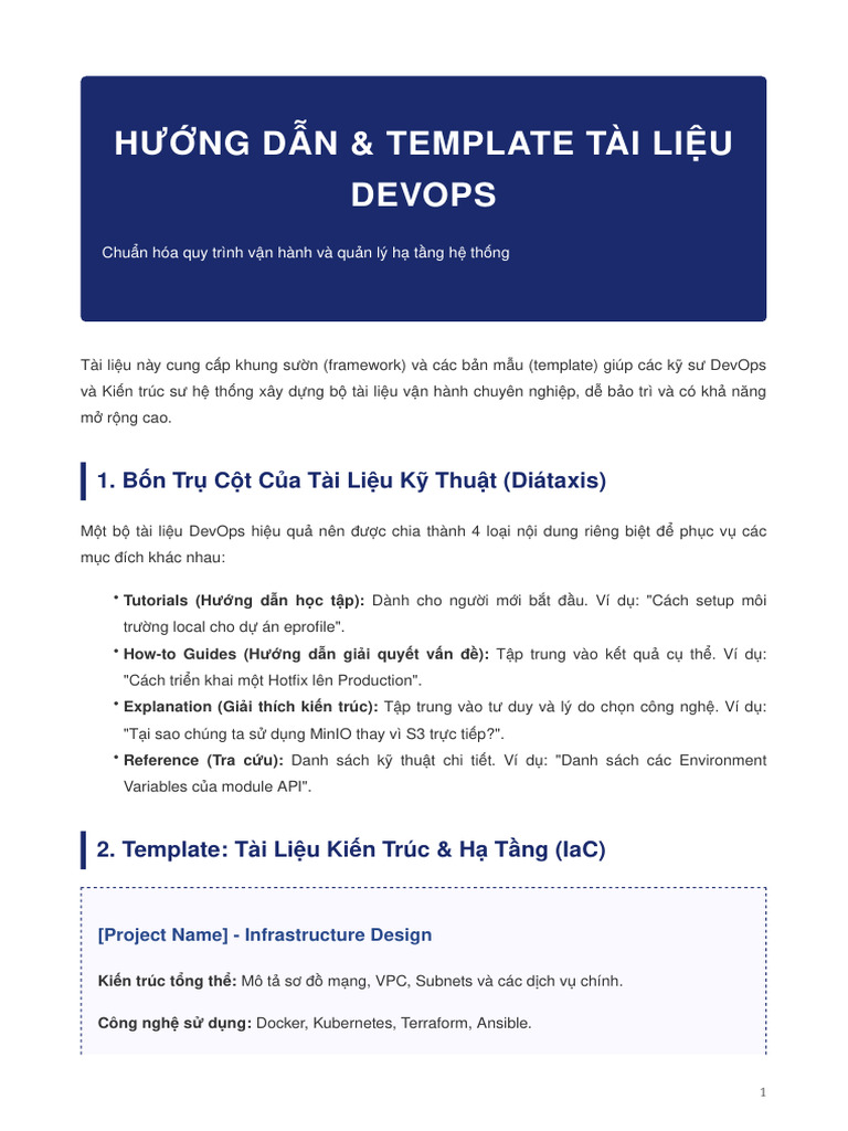 Huong Dan Viet Tai Lieu DevOps | PDF
