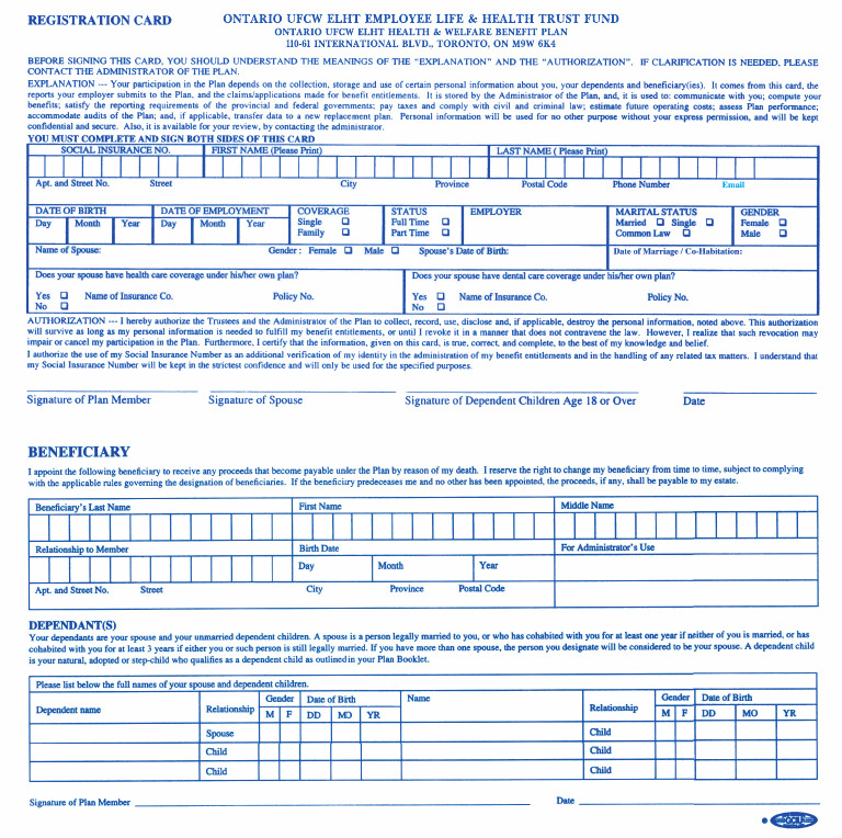 Ontario UFCW Reg Card | PDF