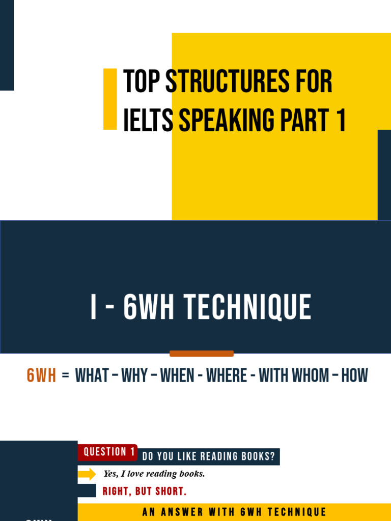 Top Structures Speaking Part 1 | PDF