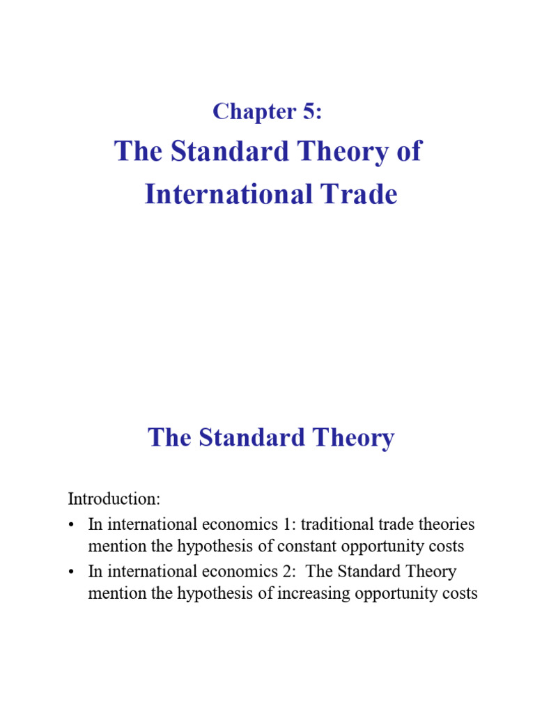 chap 5 standard trade model | PDF | Business Economics | Microeconomics