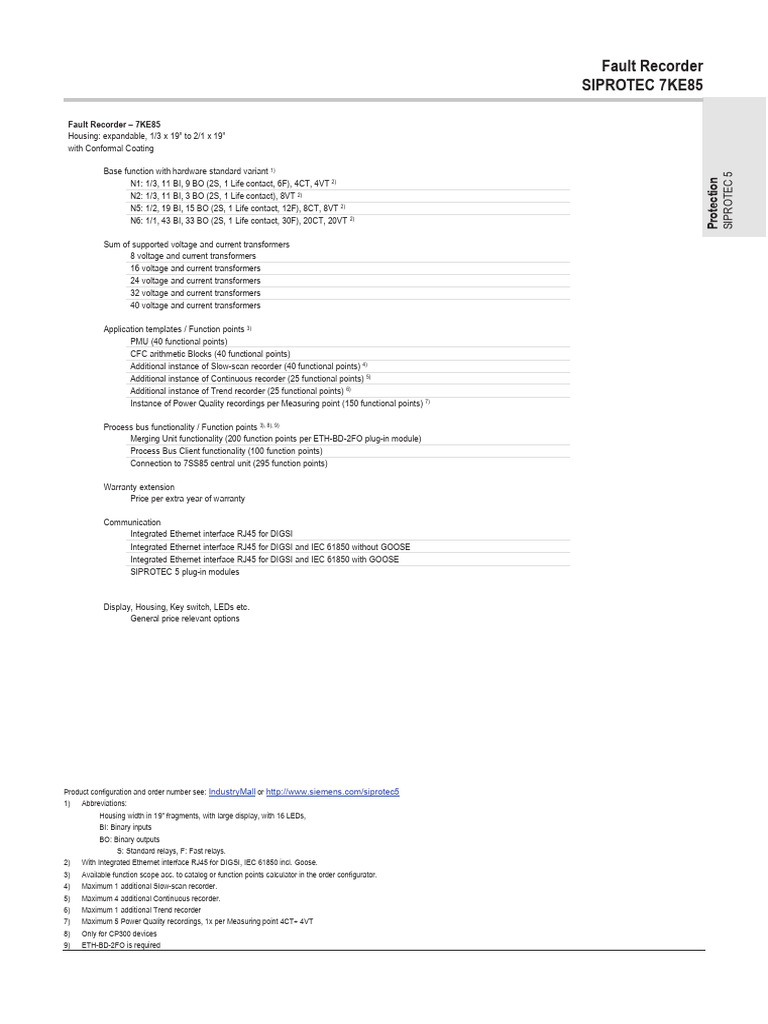 Siprotec 5 Fault Recorder Siprotec 7ke85 | PDF | Information And ...