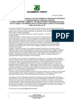 Comunicato Stampa "L'ONDA GRIGIA DEL CEMENTO"