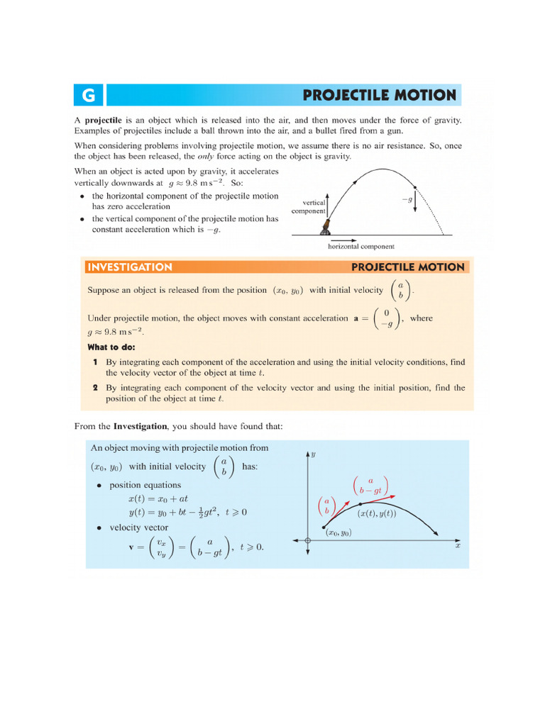 Projectile Motion | PDF