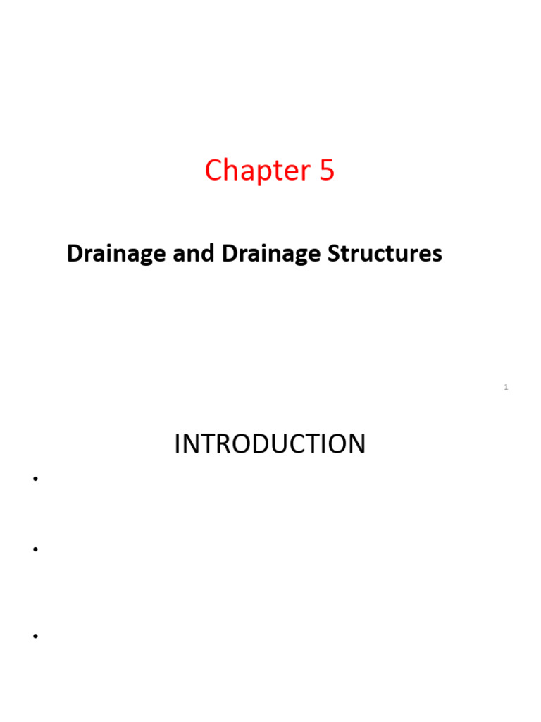 Chapter 5 Drainage and Drainage Structure | PDF | Drainage Basin | Flood