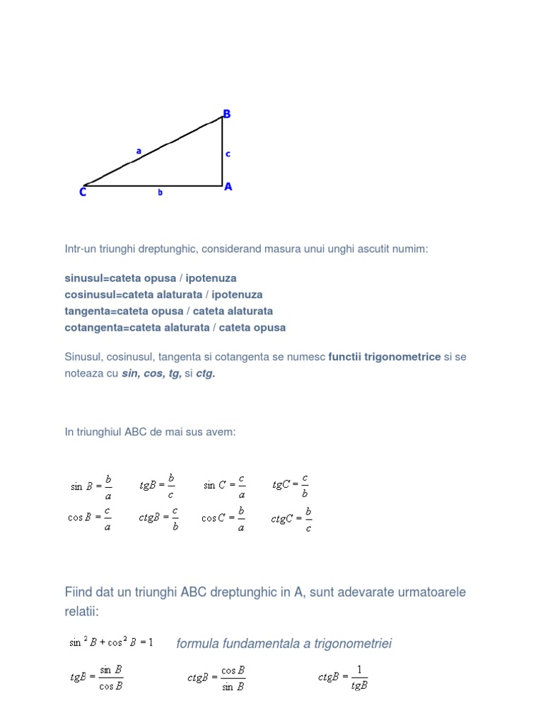 Formule Trigonometrice | PDF